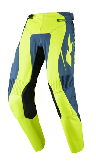 KENNY RACING SPODNIE CROSS/ENDURO MODEL PERFORMANCE SOLID NEON YELLOW KOLOR ŻÓŁTY FLUO/NIEBIESKI ROZMIAR 32