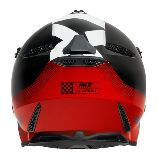 Kask iMX FMX-02 czarno czerwony