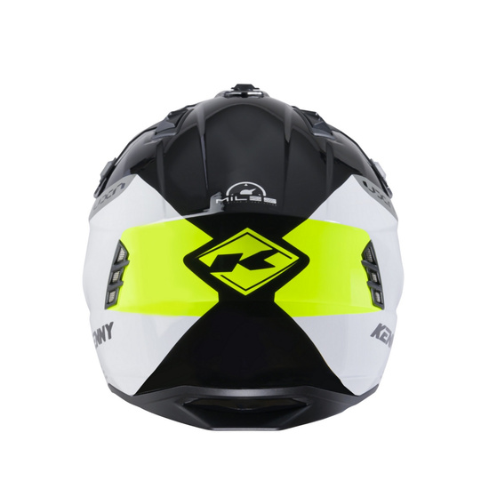 KENNY RACING KASK OTWARTY JET MODEL MILES GRAPHIC BLACK/NEON YELLOW KOLOR BIAŁY/SZARY/CZARNY/ŻÓŁTY FLUO ROZMIAR L ( 59 - 60 CM )