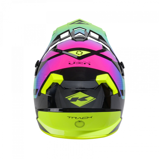 KENNY RACING KASK CROSS/ENDURO MODEL TRACK GRAPHIC NEON KOLOR CZARNY/ZIELONY/RÓŻOWY ROZMIAR XS ( 53 - 54 CM )