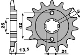 PBR ZĘBATKA PRZEDNIA 723 14 18NC CAGIVA 350 ELEPHANT (ŁAŃC. 520)