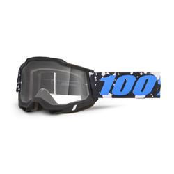 100 PROCENT GOGLE MODEL ACCURI 2 CALLISTO - CLEAR LENS - KOLOR CZARNY/BIAŁY/NIEBIESKI SZYBKA PRZEŹROCZYSTA