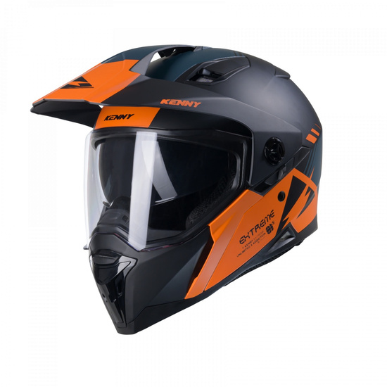 KENNY RACING KASK DUAL ADVENTURE MODEL EXTREME GRAPHIC ORANGE/PETROL MATT KOLOR CZARNY/POMARAŃCZOWY ROZMIAR L (59 - 60 CM)