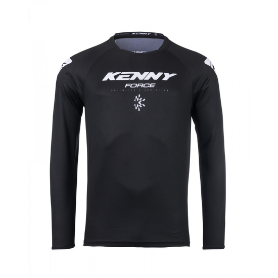 KENNY RACING KOSZULKA CROSS/ENDURO MODEL FORCE SOLID BLACK KOLOR CZARNY/BIAŁY ROZMIAR S