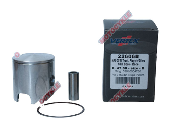 VERTEX TŁOK MALOSSI (PIAGGIO, GILERA) 47,57MM SWORZEŃ 12MM (PIERŚCIENIE 53010004760 X 1 SZT.)