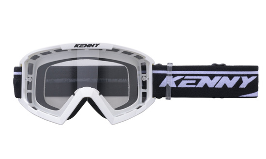 KENNY RACING GOGLE MODEL TRACK WHITE - CLEAR LENS - KOLOR BIAŁY SZYBKA PRZEŹROCZYSTA