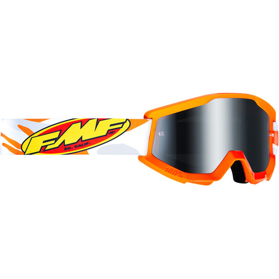 Gogle FMF PowerCore Pomarańczowe, szyba lustrzana