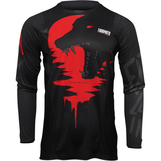 Bluza THOR PULSE Counting Sheep czarno czerwona
