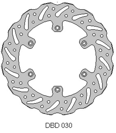 DELTA BRAKING TARCZA HAMULCOWA PRZÓD YAMAHA WR 125 '92-00, YZ 125 '90-00,WR/YZ 250 '90-00, WRF/YZF 400/426 '98-00, WAVE (245X118X3MM) (6X6,5MM) (NG320)