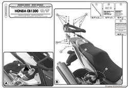 KAPPA STELAŻ KUFRA CENTRALNEGO HONDA CB 1300/S (03-09) ( BEZ PŁYTY )