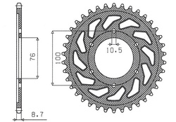 VERTEX ZESTAW NAPRAWCZY GÓRY SILNIKA KTM SXF 250 13-15, EXCF 250 14-16 ( TŁOK 23757B, USZCZELKI TOP-END, ŁAŃCUSZEK ROZRZĄDU )