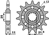 PBR ZĘBATKA PRZEDNIA 2172 16 18NC YAMAHA XJ6 DIVERSION 09-15 (ŁAŃC. 520)