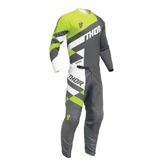 Komplet bluza i spodnie THOR SECTOR Checker fluo szary