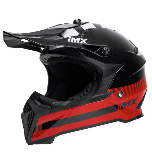 Kask iMX FMX-02 czarno czerwony