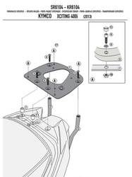 KAPPA STELAŻ KUFRA CENTRALNEGO KYMCO XCITING 400I (13-15) ( Z PŁYTĄ MONOKEY )