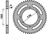 PBR ZĘBATKA TYLNA 467 50 C45 KAWASAKI KX 80/85 86-12 (JTR461.50) (ŁAŃC. 420)