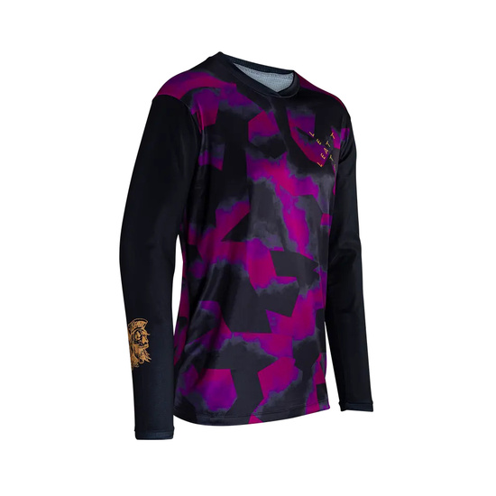 LEATT KOSZULKA ROWEROWA MTB GRAVITY 3.0 JERSEY PURPLE KOLOR FIOLETOWY/CZARNY ROZMIAR M