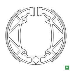 NEWFREN SZCZĘKI HAMULCOWE PRZÓD KTM MX 125/250 '83, MX 500 '82, (140X25MM)