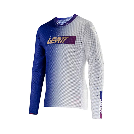 LEATT KOSZULKA ROWEROWA MTB GRAVITY 4.0 JERSEY ULTRABLUE KOLOR NIEBIESKI/BIAŁY ROZMIAR S