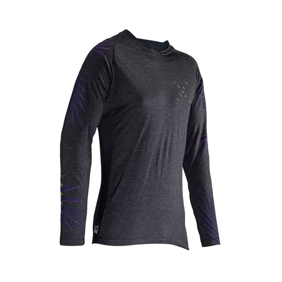 LEATT KOSZULKA ROWEROWA MTB GRAVITY 2.0 JERSEY PALM KOLOR GRAFITOWY ROZMIAR XL