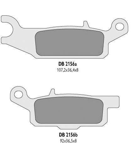 DELTA BRAKING KLOCKI HAMULCOWE KH444 YAMAHA YFM 550 GRIZZLY '11-14, YFM 700 GRIZZLY '07-18 PRAWY PRZÓD - ZASTĘPUJĄ DB2156MX-D ORAZ DB2156QD-D