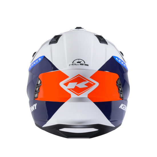 KENNY RACING KASK OTWARTY JET MODEL MILES GRAPHIC WHITE/ORANGE/BLUE KOLOR BIAŁY/NIEBIESKI/POMARAŃCZOWY ROZMIAR M ( 57 - 58 CM )