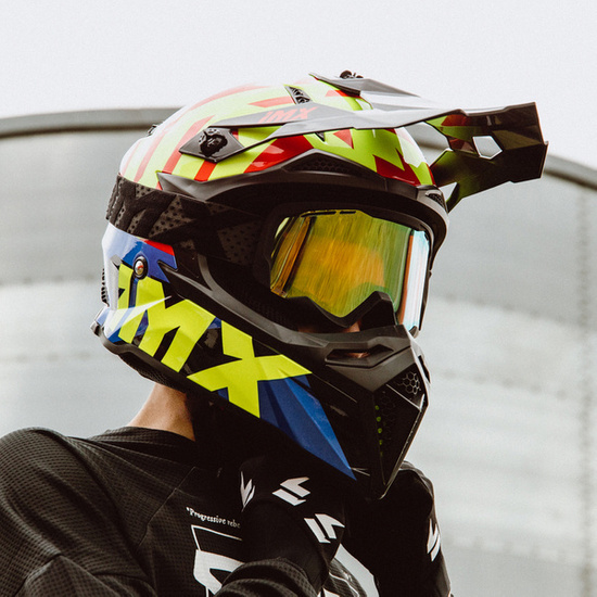 Kask iMX FMX-02 Graphic czarno biało fluo