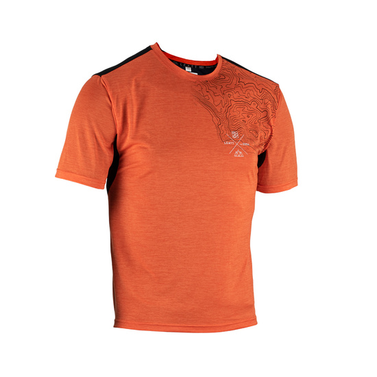 LEATT KOSZULKA ROWEROWA MTB TRAIL 1.0 JERSEY FLAME KOLOR POMARAŃCZOWY ROZMIAR L