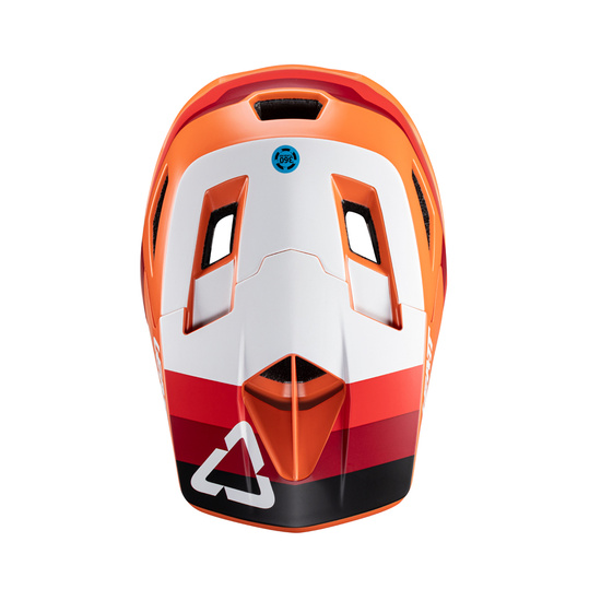 LEATT KASK ROWEROWY MTB GRAVITY 4.0 V24 HELMET FLAME KOLOR POMARAŃCZOWY/BORDOWY/BIAŁY ROZMIAR M (57-58 cm)
