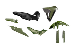 RACETECH (RTECH) 2024/12 KOMPLET PLASTIKÓW HONDA XL 750 TRANSALP '23-'25 KOLOR CIEMNY ZIELONY / CZARNY