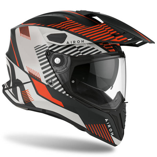 Kask AIROH Commander Boost pomarańczowo czarny matowy