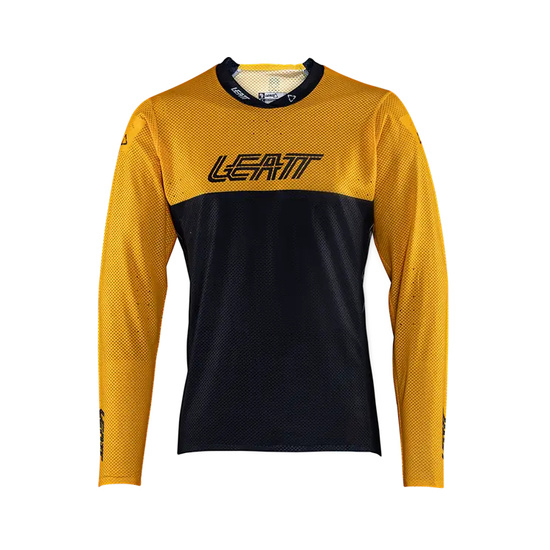 LEATT KOSZULKA ROWEROWA MTB GRAVITY 4.0 JERSEY GOLD KOLOR ZŁOTY/CZARNY ROZMIAR L