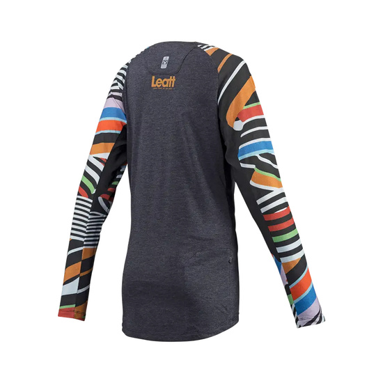 LEATT KOSZULKA ROWEROWA (DAMSKA) MTB ALLMTN 3.0 JERSEY WOMEN STRIPES KOLOR SZARY/MULTICOLOR ROZMIAR XS