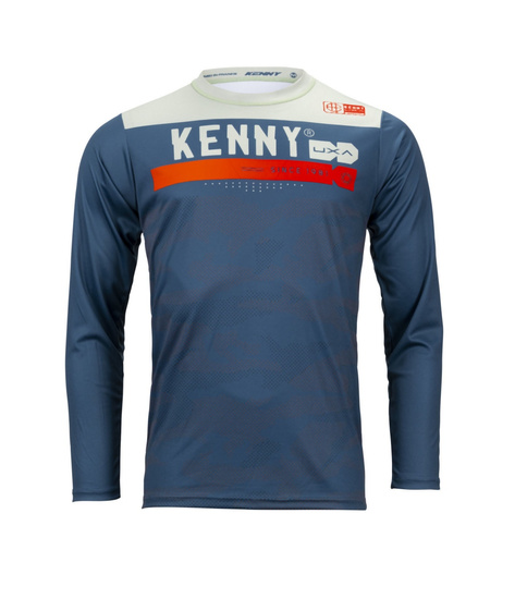 KENNY RACING KOSZULKA ROWEROWA MTB MODEL ELITE CAMO BLUE KOLOR NIEBIESKI/BIAŁY ROZMIAR M