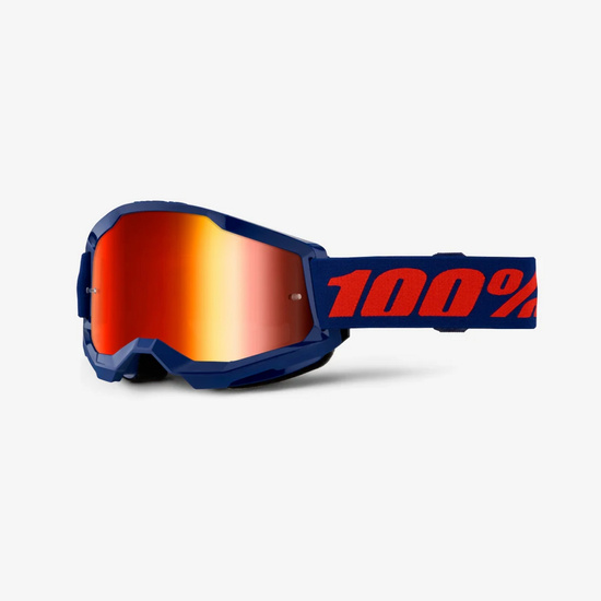 100 PROCENT GOGLE MODEL STRATA 2 NAVY - MIRROR RED LENS - KOLOR GRANATOWY/CZERWONY SZYBKA CZERWONE LUSTRO