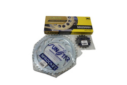 SUNSTAR ZESTAW NAPĘDOWY KAWASAKI ZX-10R 08-10 PLUS ZŁOTY (17/41/110) (DO 1100CC XW RING) (SUN40417/SUN1-4347-41/SS525RRR1-110G) - ZASTĘPUJE K525RTG098