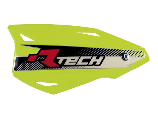 RACETECH (RTECH) OSŁONY RĄK (HANDBARY) VERTIGO CROSS/ENDURO KOLOR ŻÓŁTY NEON (Z MOCOWANIAMI DO KIEROWNICY)