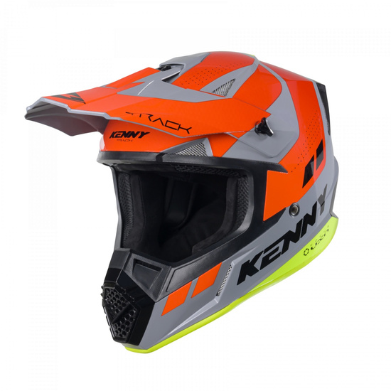 KENNY RACING KASK CROSS/ENDURO MODEL TRACK GRAPHIC GREY/ORANGE KOLOR SZARY/POMARAŃCZOWY/ŻÓŁTY ROZMIAR XL ( 61 - 62 CM )