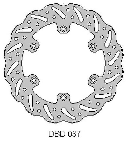 DELTA BRAKING TARCZA HAMULCOWA TYŁ KTM 2T/4T '91-21, HUSABERG, HUSQUARNA, GAS-GAS '21, WAVE (220X110X4MM) (6X6,5MM) (NG129,NG141)