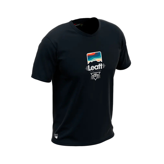 LEATT KOSZULKA ROWEROWA (DZIECIĘCA) MTB ALLMTN 2.0 JUNIOR JERSEY BLACK KOLOR CZARNY ROZMIAR L (140-150 cm)