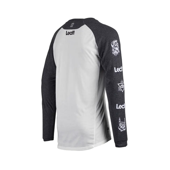LEATT KOSZULKA ROWEROWA MTB GRAVITY 2.0 JERSEY WHITE KOLOR BIAŁY/GRAFITOWY ROZMIAR S