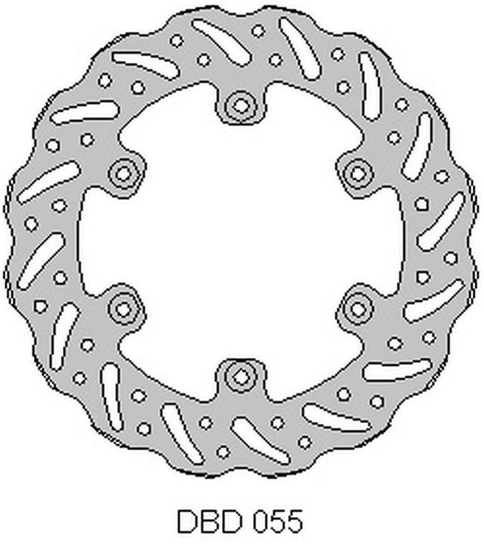 DELTA BRAKING TARCZA HAMULCOWA TYŁ GAS-GAS 125/200/250/300/450 '95-21, WAVE (220X108,2X4MM) (6X6,5MM) (NG1057)