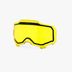 100 PROCENT ARMEGA / ARMATIC REPLACEMENT DUAL PANE VENTED YELLOW LENS - SZYBA/SZYBKA/SZYBKA PODWÓJNA WENTYLOWANA DO GOGLI ARMEGA / ARMATIC KOLOR ŻÓŁTY