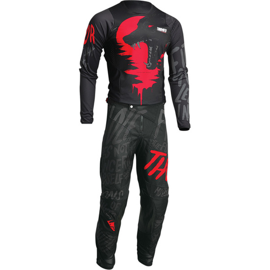 Bluza THOR PULSE Counting Sheep czarno czerwona