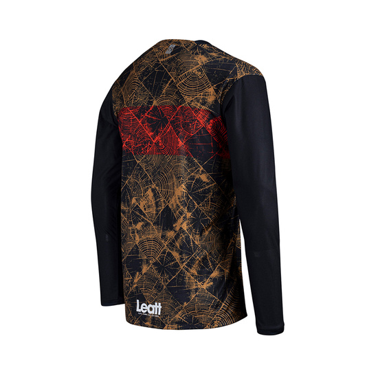 LEATT KOSZULKA ROWEROWA MTB GRAVITY 3.0 JERSEY TIMBER KOLOR BRĄZOWY/CZARNY ROZMIAR S