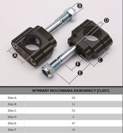 Mocowanie Kierownicy RENTHAL BAR MOUNTS 28mm i 5mm Offset HONDA/YAMAHA 