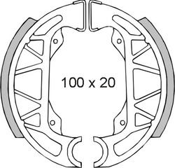 BRENTA SZCZĘKI HAMULCOWE GILERA STORM PIAGGIO FREE/NRG/NTT/ SFERA/TYPHOON (100x20mm) (FT 0275)