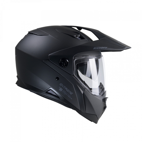 KENNY RACING KASK DUAL ADVENTURE MODEL EXTREME SOLID MATT BLACK KOLOR CZARNY ROZMIAR S (55 - 56 CM)