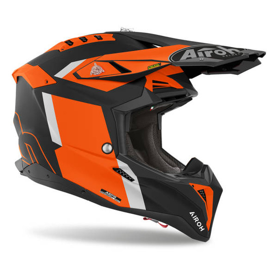 Kask + Gogle gratis, AIROH Aviator 3 Glory pomarańczowy matowy