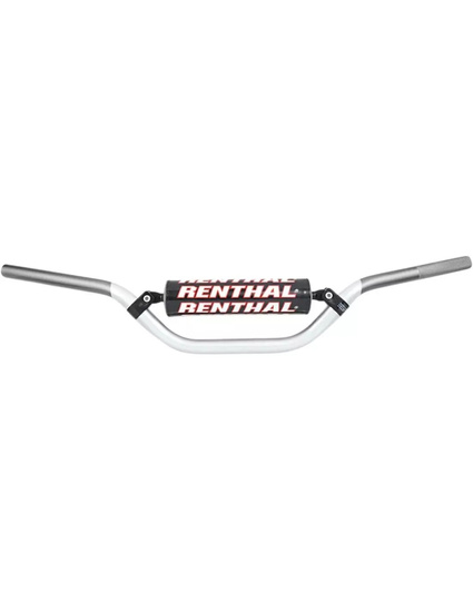 RENTHAL KIEROWNICA 7/8 CALA (22MM) MX MINI HANDLEBAR SILVER/GREY KAWASAKI KX 65 02-16 PADDED KOLOR SREBRNY/SZARY Z GĄBKA